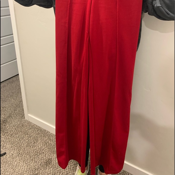 Red High-Waisted Flares - Picture 6 of 9